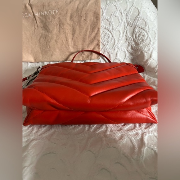 Rebecca Minkoff Edie Maxi Leather Crossbody Bag, Coral - Picture 11 of 11